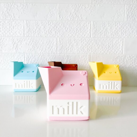 milk carton pencil holder // desk decor //play room decor - Picture 3 of 9